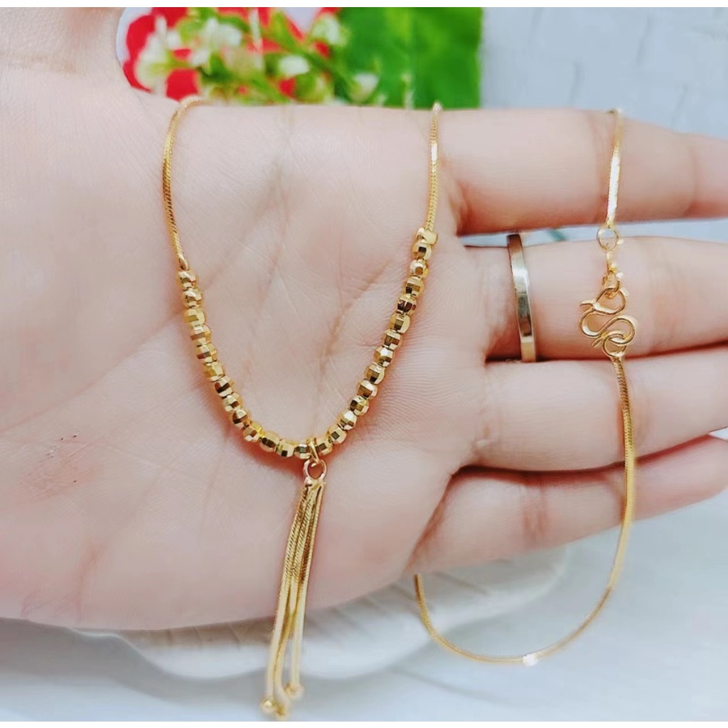 Kalung Xuping Biji Bola Lapis Emas Perhiasan Fashion W32/33 (Pgnjang 60-70cm)