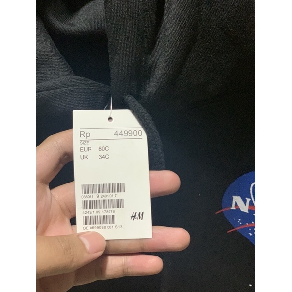 HOODIE H&amp;M NASA WORLD BLACK