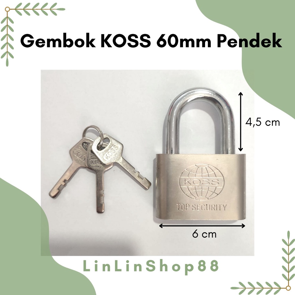 Gembok Pagar Gembok 60 mm 60mm Gembok Pendek Okawa Top Security Lock