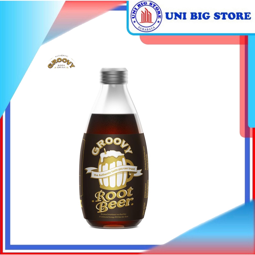 

Groovy Rootbeer Soda Drink Root Beer Bottle 250 ml Botol