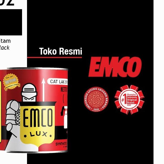 Cat Kayu & Besi Emco 1kg / HITAM / PUTIH / HITAM DOF / ALUMINIUM - HITAM.