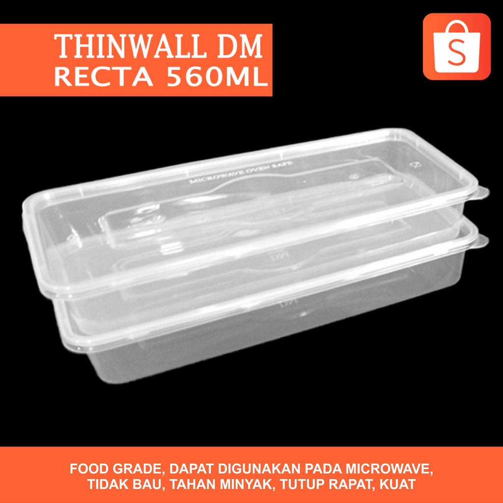 Jual Thinwall Dm Recta Ml Kotak Makan Thinwall Box Pcs Shopee Indonesia