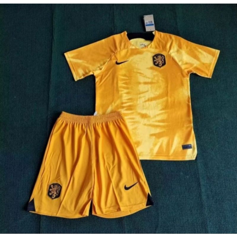 JERSEY BAJU BOLA ANAK BELANDA HOME KIDS 2022 WORLD_CUP GRADE ORI