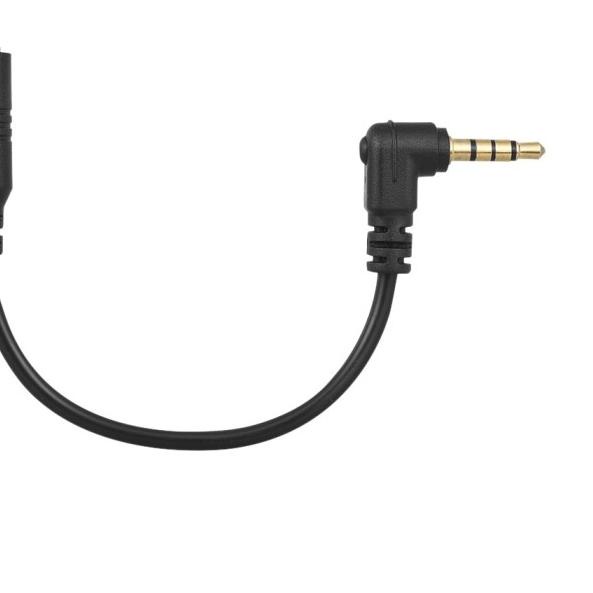 AVPRO Microphone Adapter Cable TRS To TRRS Converter 13cm BLACK