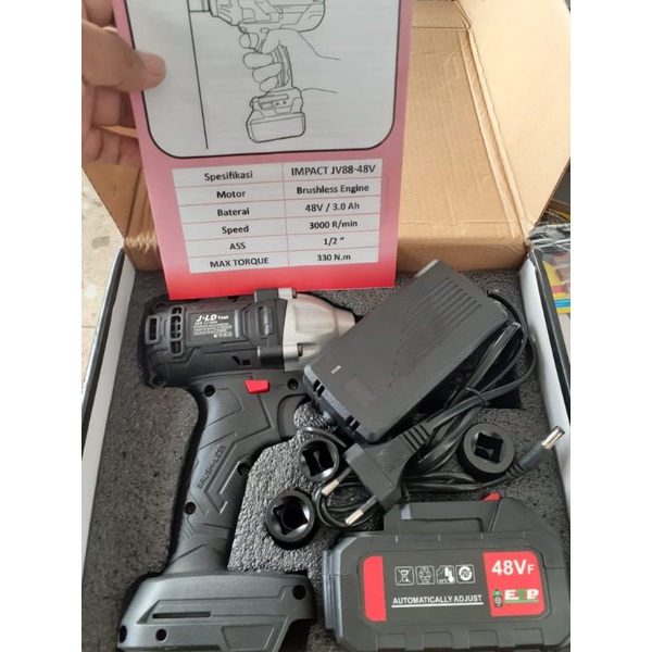 JLD IMPACT TOOLS 48V 1 BATERAI / IMPACT WRENCH 1 BATERAI