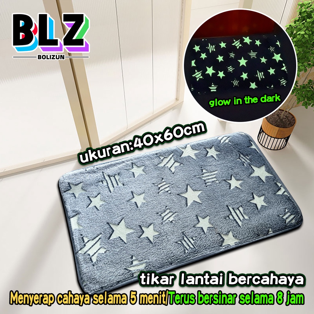 Bolizun Keset Kaki Empuk /karpet kamar tidur/ keset kaki murah/Glow in the Dark 40 x 60