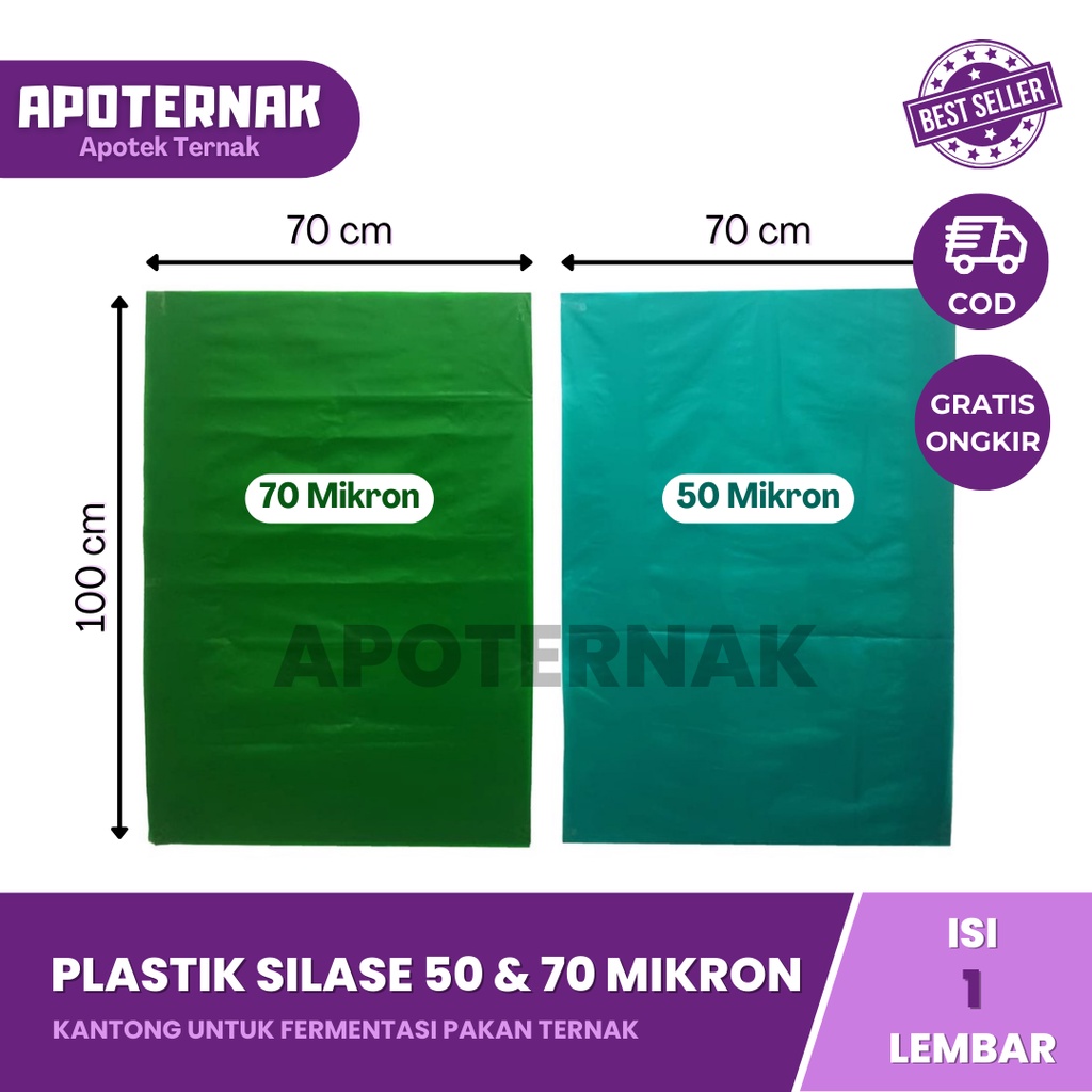 PLASTIK SILASE FERMENTASI uk100x70cm tebal 50, 60, 70, 100, 120 mikron | Plastik Ikan Plastik Silase Plastik Fermentasi Plastik Silase Pakan Ternak | Apoternak