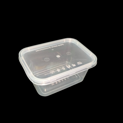 [25pcs] Kotak Makan Plastik 250 ML Thinwall | Mika Box Persegi Panjang | Thinwall Rect Bening