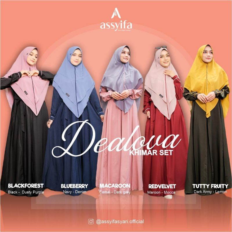 DEALOVA SYAR'I  BY ASSYIFA ❣️ DRESS ONLY ❣️ PUSAT GAMIS JAKARTA
