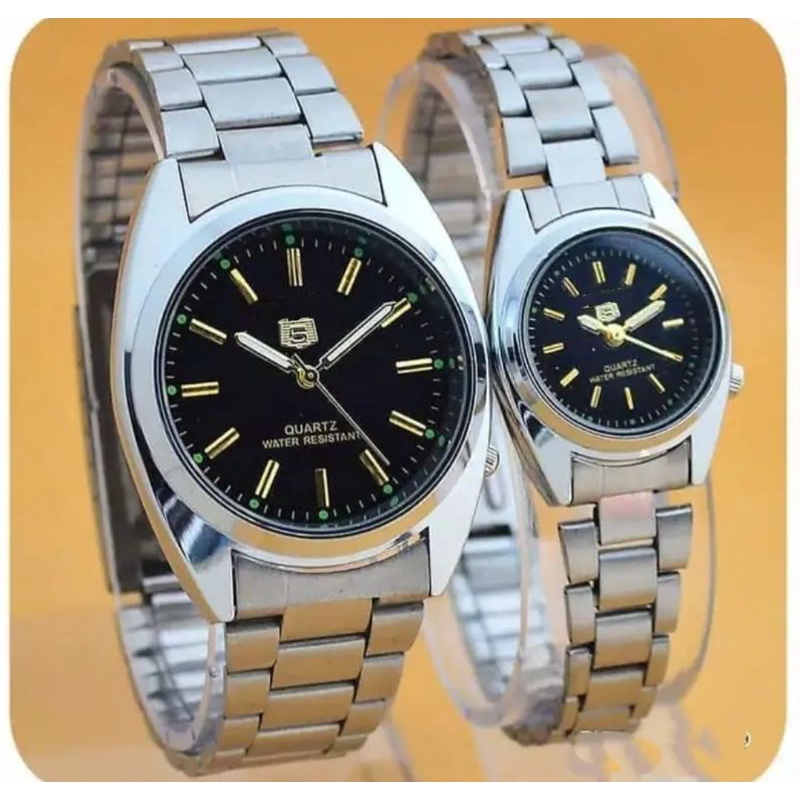 (Grosir)Jam Tangan Couple Eko Strap Rantai(Terima Cod)