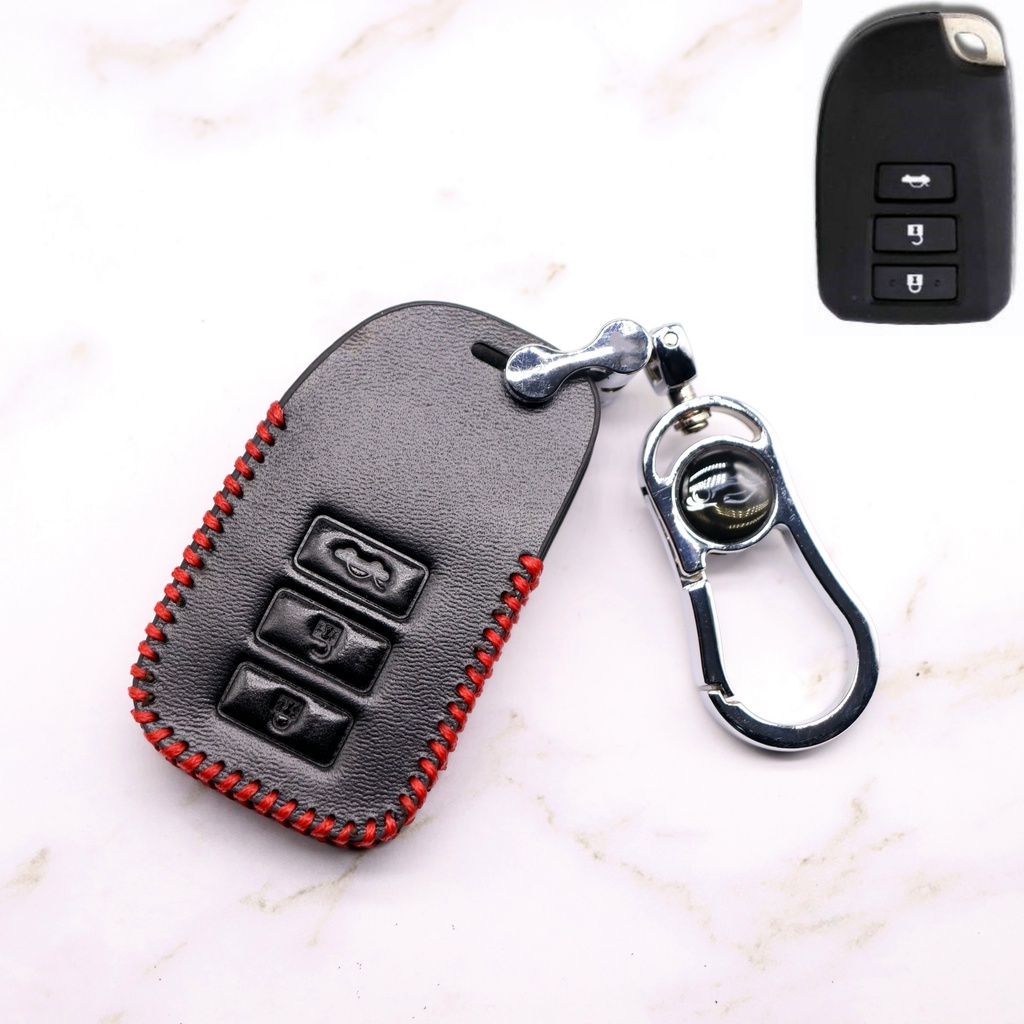 Casing Kunci Remote Mobil Keyless Bahan Kulit Untuk Toyota Sienta / Vellfire / Alphard