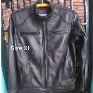 Jaket Pria Kulit Asli Model Sulam Handmade Pengrajin Garut Keren Kuat Bergaransi 100% Kulit Asli