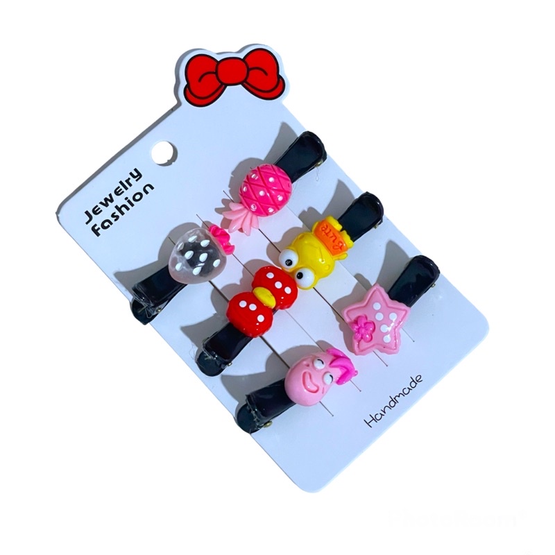 COD ! 5PCS / SET JEPITAN RAMBUT ANAK LUCU / JEPIT RAMBUT ANAK MOTIF KARAKTER KARTUN
