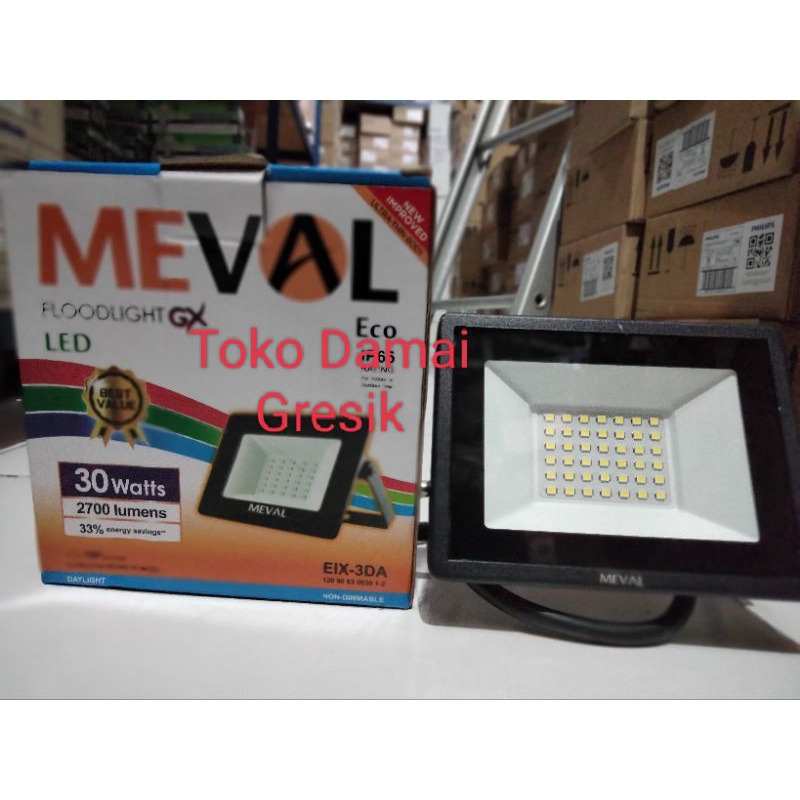 Meval Floodlight GX Led 30W. lampu led sorot outdoor 30watt. Flood light