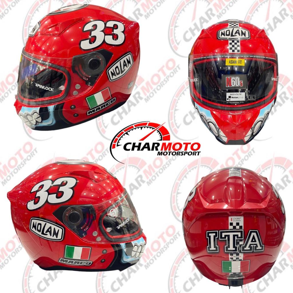 Helm NOLAN N605 Red Limited Edition Original NOLAN - Charmoto