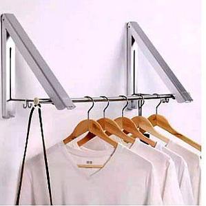 Murah Banget IKILOSHOP Gantungan Baju Indoor bisa dilipat Foldable dengan Baut Hanger Jemuran tanpa 