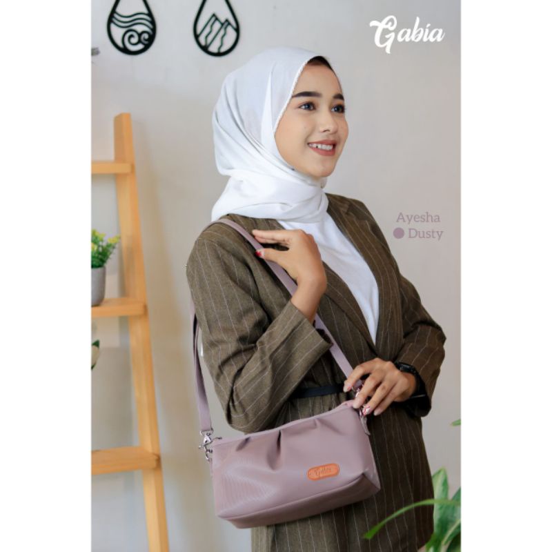 Gabia Ayesha Bag Chocoly Strip, Tas Slempang Anti Air