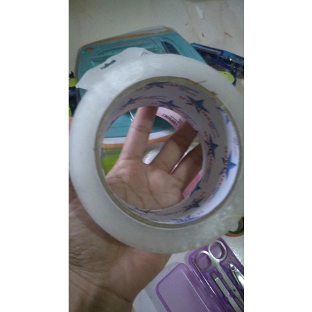 

lakban bening atau coklat tape 90 yard 2 murah