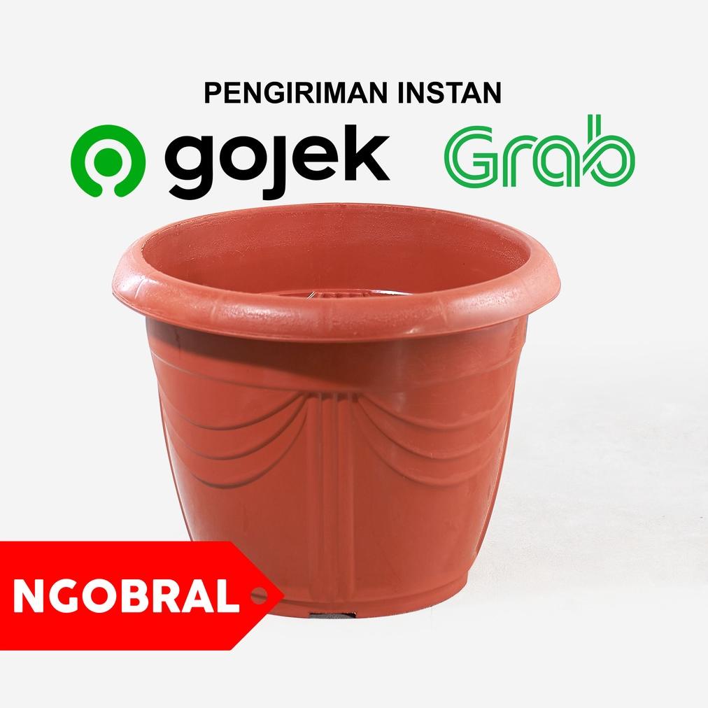 Jual Pot Plastik Besar Cm Tebal Pot Tanaman Bunga Plastik Merah