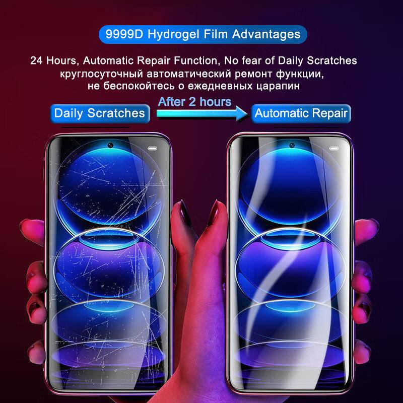 Pelindung Layar Hydrogel Untuk Xiaomi Redmi Note 9 9s 10 10s 11 11s Pro 10T 12T 11 12 Pro Lite Ultra