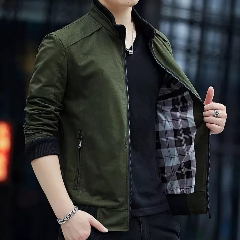 Jaket Pria Jaket Bomber Bahan Kain Katun Jaket Bomber Casual Jaket Fashion Pria