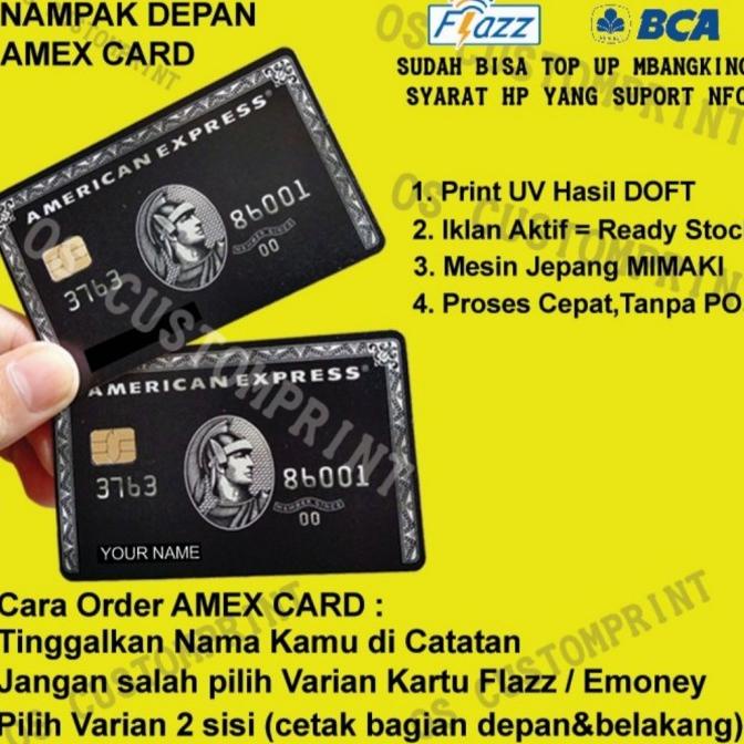 CUSTOM FLASH BCA GEN 2 ATAU E-MONEY AMEX CARD SALDO RP 0