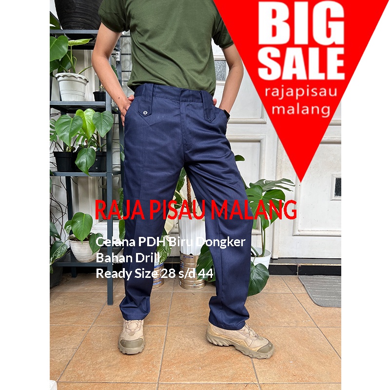 Celana PDH Biru Dongker/Navy/Hitam Satpam Security Dishub PNS premium berkualitas full drill
