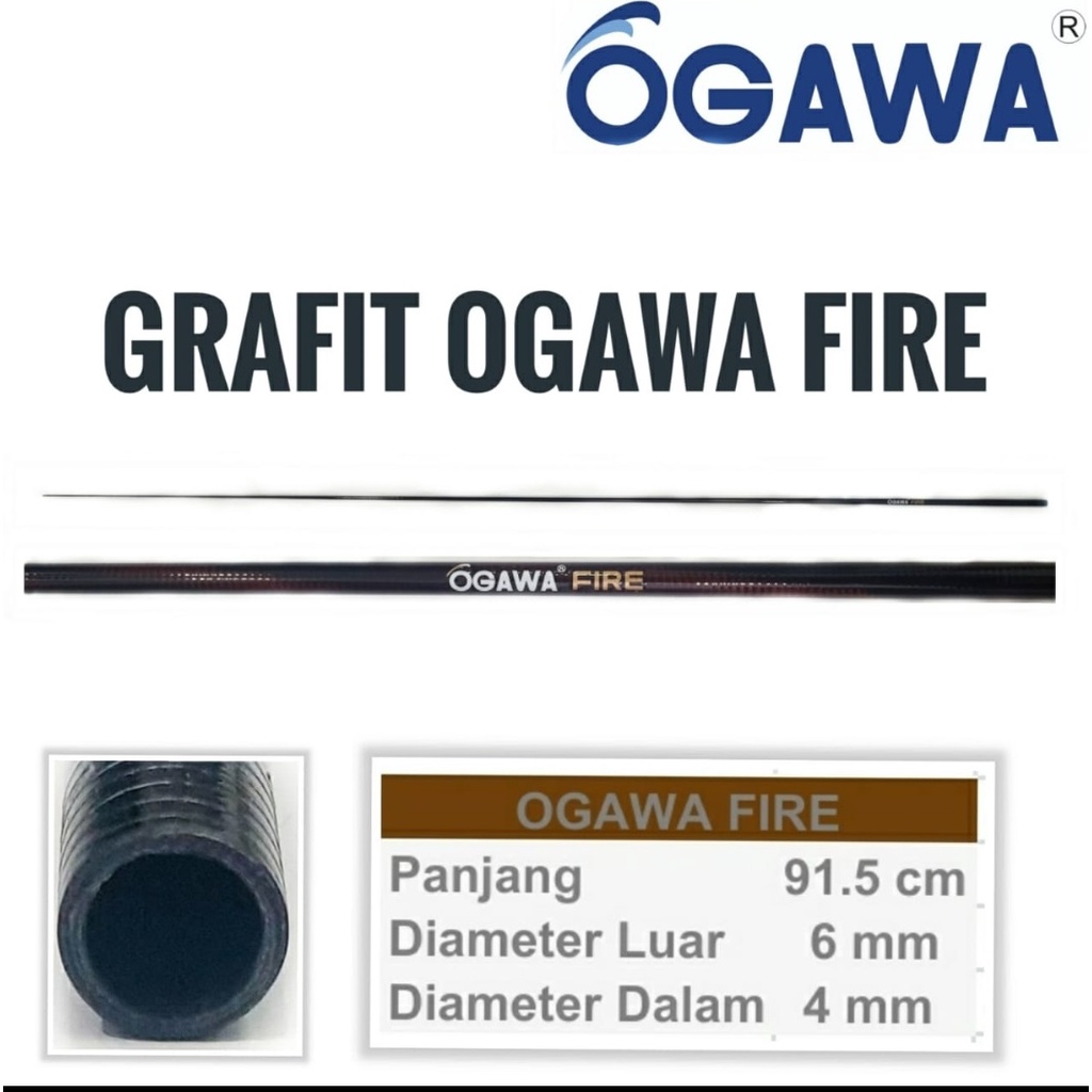 Bahan joran pancing.... Blank grafit Ogawa Fire 90 cm