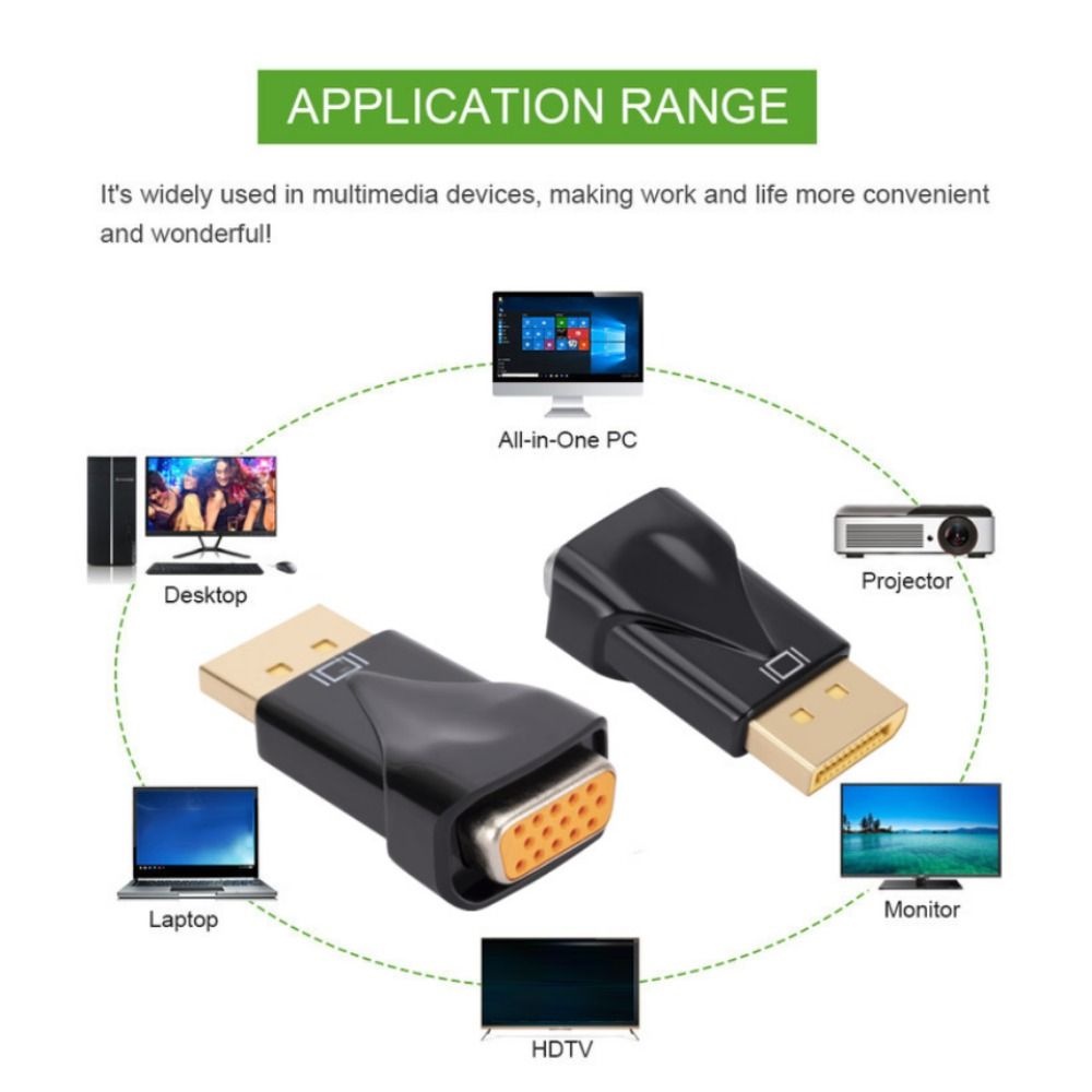 Preva DP to VGA Adapter Kabel Komputer HDTV DisplayPort to VGA