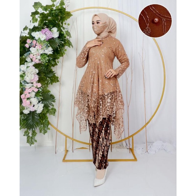 Kebaya Tunik Busui / Kebaya Modern / Kebaya Wisuda Kekinian / Stelan Kebaya Wanita