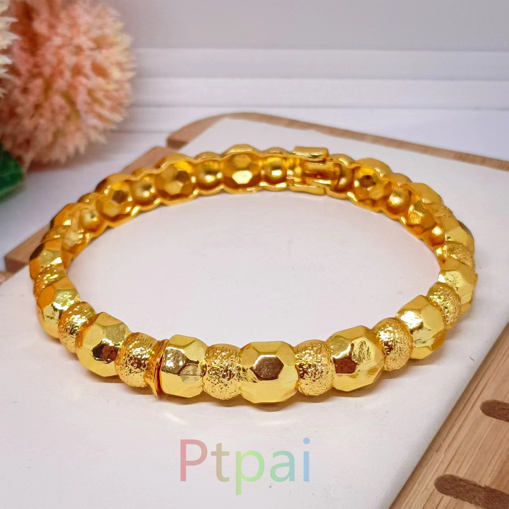 Gelang Tangan terbaru Xuping Kroncong Motif lapis emas 24k gold Mewah aksesoris fashion perhiasan cantik asli