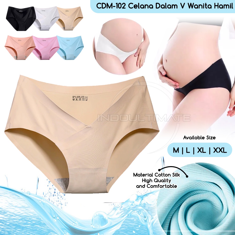 LENGKAP SIZE CD Celana Dalam Wanita Ibu Hamil Seamless Anti Jeplak Tanpa Jahitan CDM-102 Elastis Celana Dalam Ibu Hamil Melahirkan Menyusui Sepinggul Maternity Pants Celana Dalam Pendek Underwear Baju Pakaian Dalam Wanita Hamil Jumbo Bagus Murah