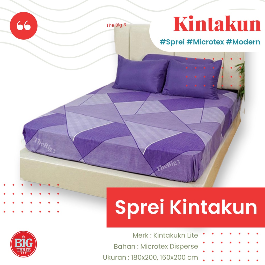 Kintakun Lite Sprei 180x200 / 160x200 motif Amarilis Aydan Belinda Carmen Devina Cherchio Irmadel Hibiscus Pua Pua Triangolo Keisya Renata  Vista  -  King Queen 180 160 SP