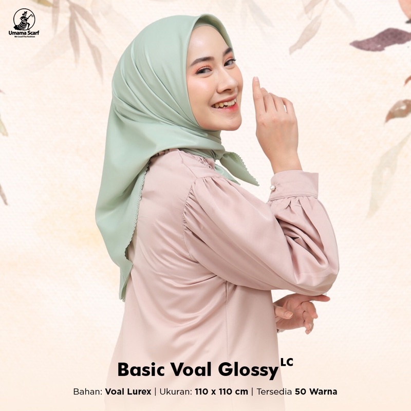 Agen Supplier Hijab Umama Basic Voal Glossy Laser Cut Jilbab Segiempat Polos Jilbab Terlaris Termura