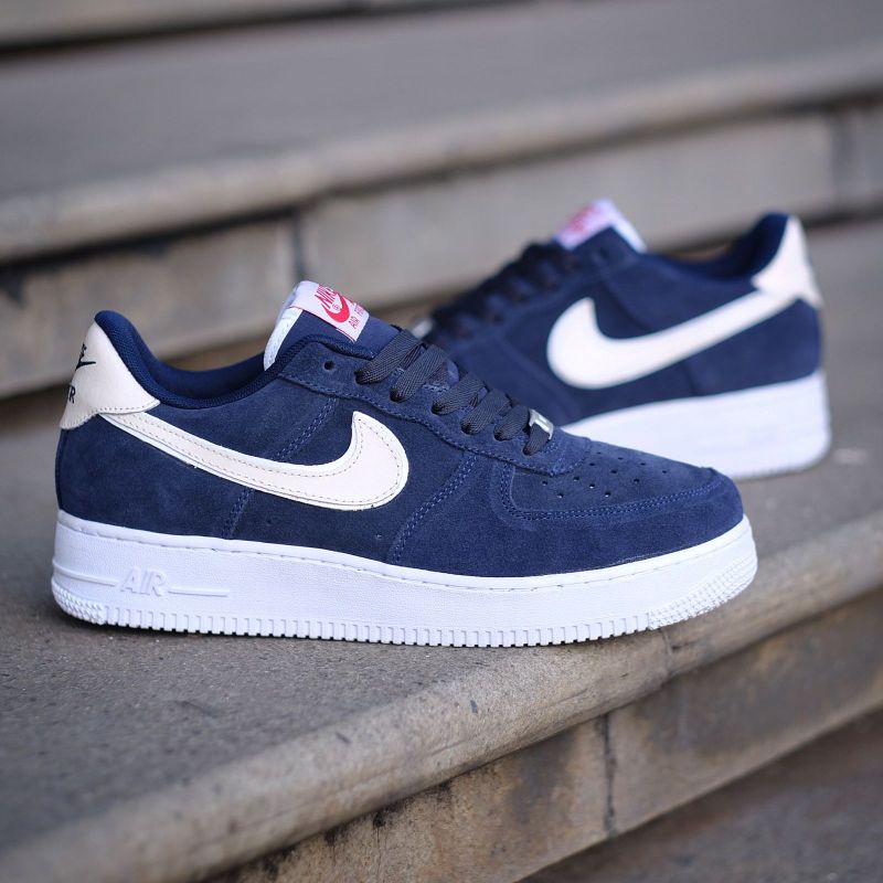 Sepatu Air Force 1 Low Navy White Original Premium Quality BNIB Full Tag Sneakers Pria