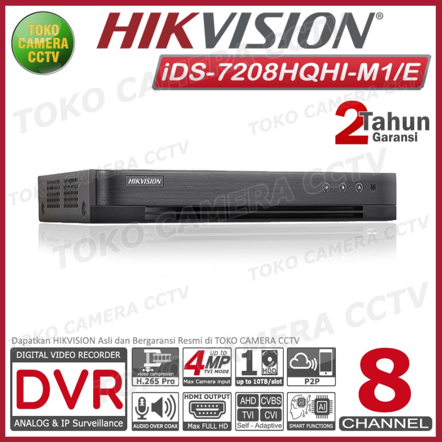 DVR HIKVISION 8 CHANNEL iDS-7208HQHI-M1/E DVR 8CH