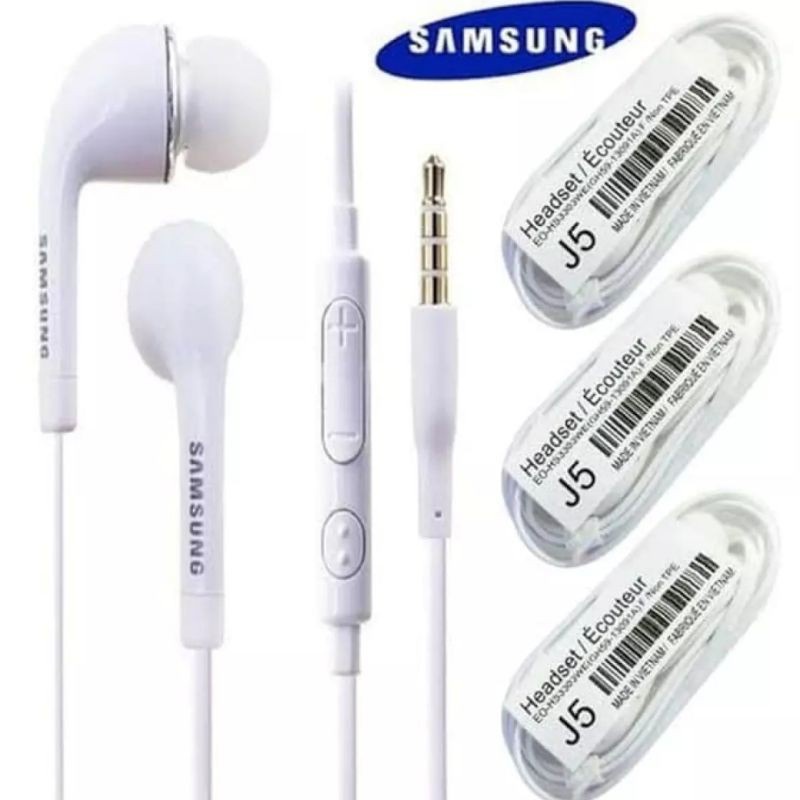 COD HANDSFREE EARPHONE SAMSUNG J5 KARET KUALITAS COPOTAN SUARA MEGA BASS