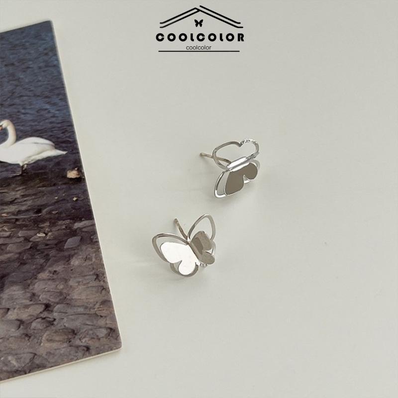 COD❤️Anting Kupu Korea Untuk Wanita kecil berongga Butterfly Earrings Stud Tusuk Kupu- cl