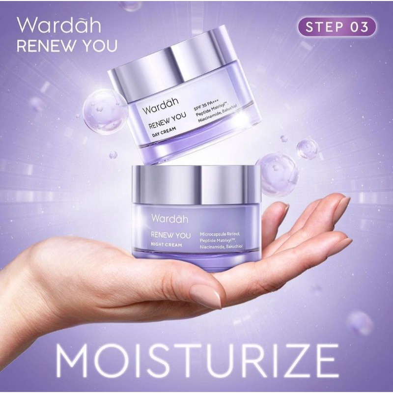 WARDAH Renew You Anti Aging DAY / NIGHT Cream (tersedia ukuran 30gr &amp; 17ml)
