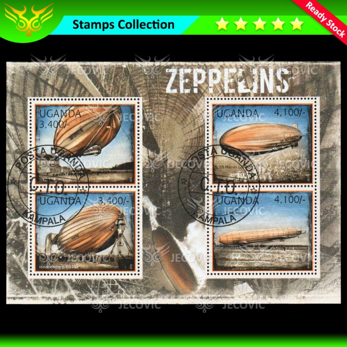 

Uganda Zeppelins , Prangko Souvenir Sheets