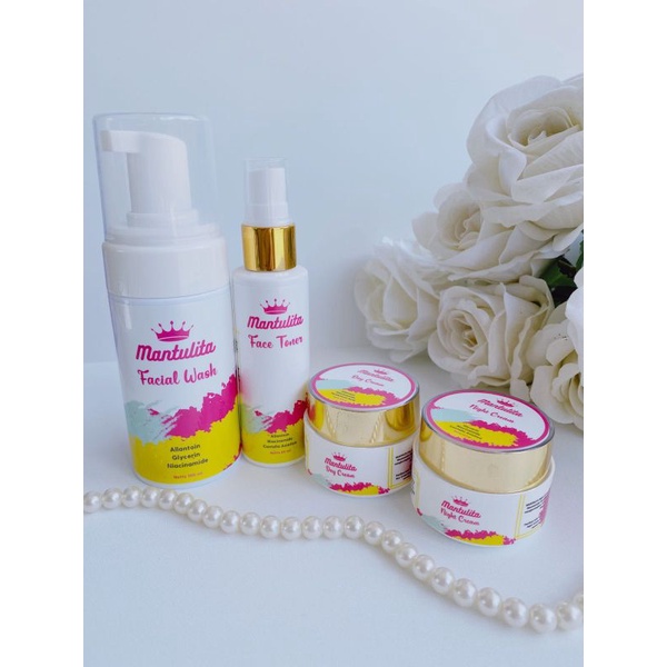 mantulita glow skincare original 4in 1 (BPOM ready jakarta) skincare pemutih wajah