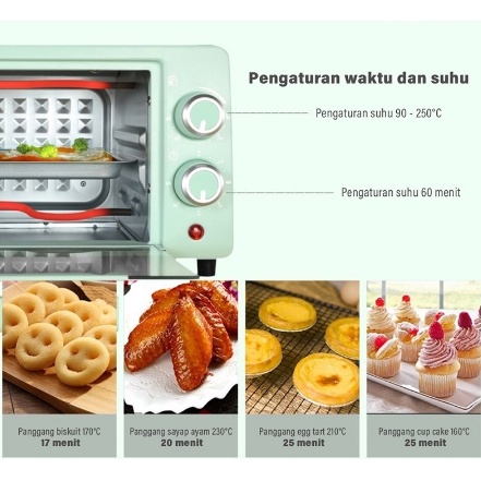 Oven Listrik Panggang Daging Oven Baking Kue Kompor Listrik 12L