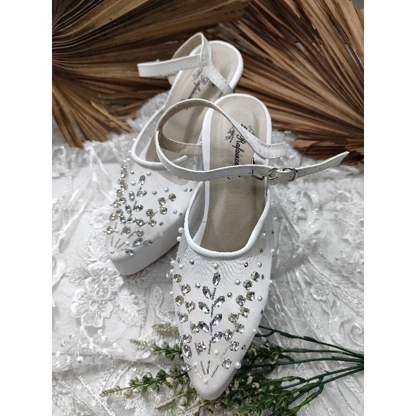 sepatu wanita atalia wedding putih 12cm