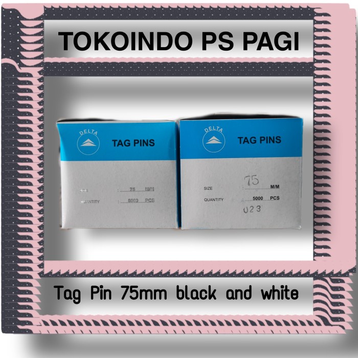 Tag Pin Laundry, Tag Pin Pakaian, 75Mm Black And White, Quality Export