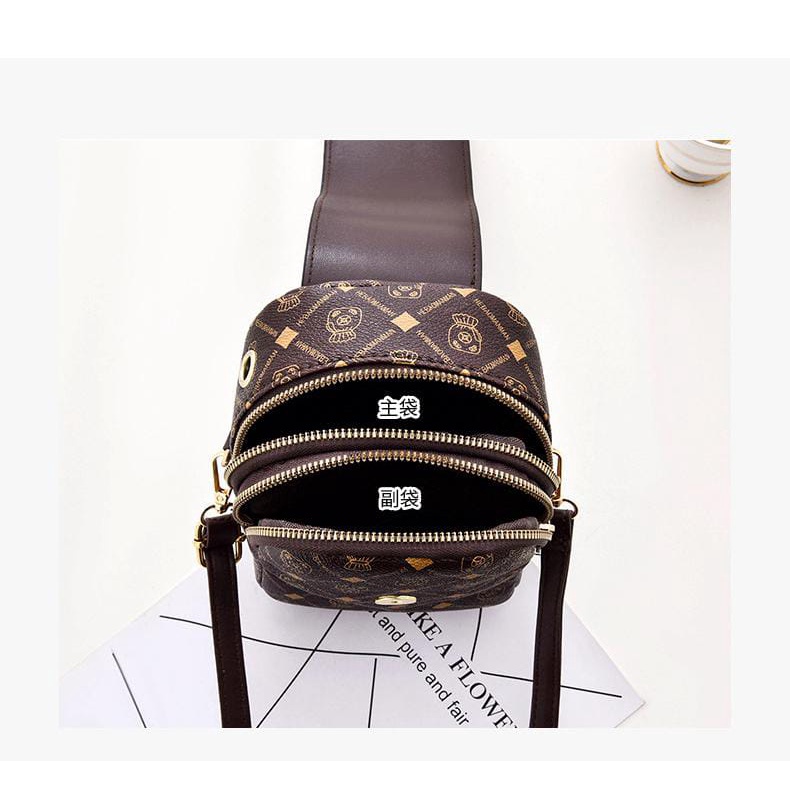 ❀ Chingu ❀ TW014 Tas Selempang Wanita Motif Lucu Polos Simple Mini Tas Bahu Import