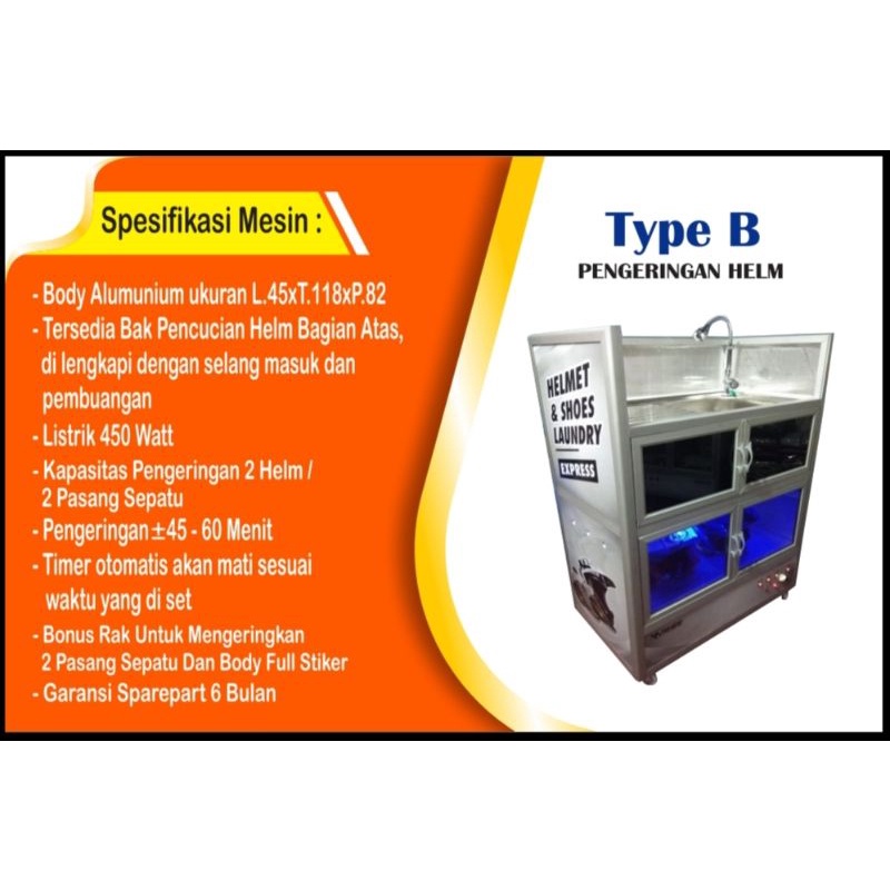 (FREEONGKIR)Mesin Pengering Helm TYPE B