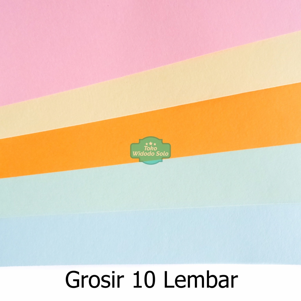 

10 LEMBAR Kertas Karton 61x86cm Manila BC Indah Warna Muda (Merah Muda, Biru Muda, Hijau Muda, Kuning)