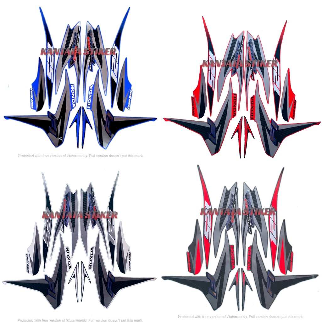 STIKER STRIPING LIS LES BODY MOTOR HONDA VARIO CBS 125 FI 2013 ISS STANDAR FULL SET