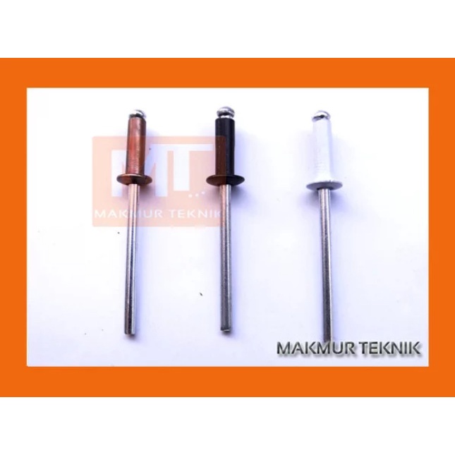 Paku Rivet Warna Type 435 Ukuran 3.2mm x 9.5mm