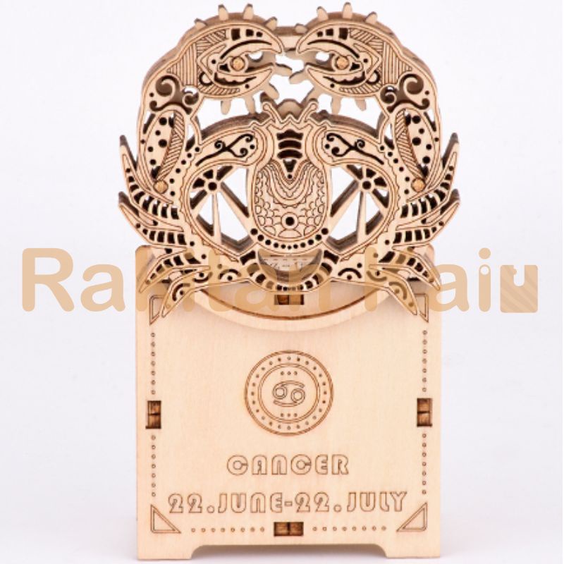 Puzzle 3D Music Box Zodiac Aries Taurus Cancer Gemini DIY Impor Bahan PREMIUM